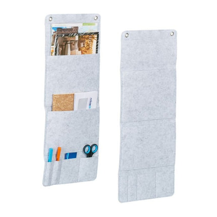 Hanging organizer in felt 6 compartments set of 2