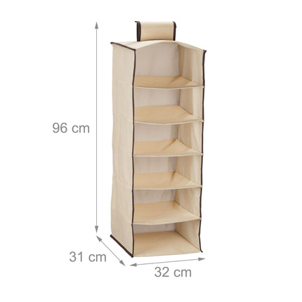 Hanging shelf Wardrobe 6 compartments