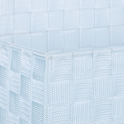 Hanging storage in fabric with 3 baskets