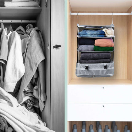 Hanging travel organizer 4 compartments
