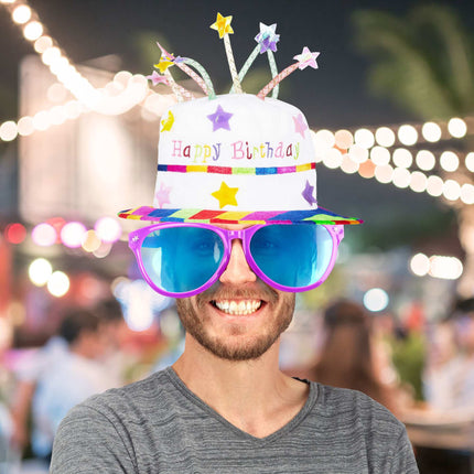 Happy birthday hat cake