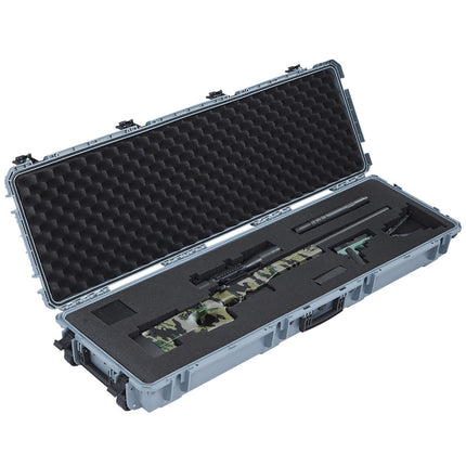 Hard Rifle Case 54.7 In, Lockable IP67, Wheeled Foam