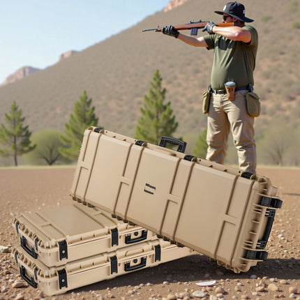 Hard Rifle Case, Lockable IP67 With Wheels, 139 cm