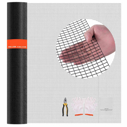 Hardware Cloth Roll 60 In x 50 Ft, 1/2 In 19-Gauge Vinyl Coated