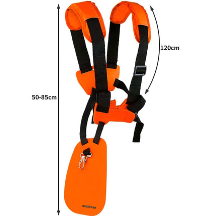 Harnesses/supporting belts for petrol brushcutters