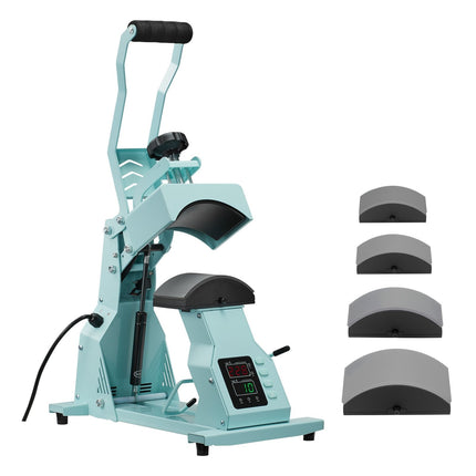 Hat Heat Press Machine, 4 Interchangeable Platens, Temp Timer