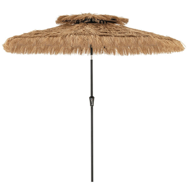 Parasol ogrodowy Tiki w stylu hawajskim, 247 cm, słoma polietylenowa