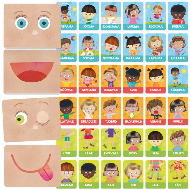 Headu Flashcards Emotions And Actions Montessori (In Estonian Lang.)