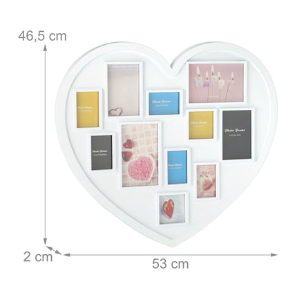 Heart photo frame for 11 photos