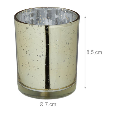 Heat candle holder gold set of 12
