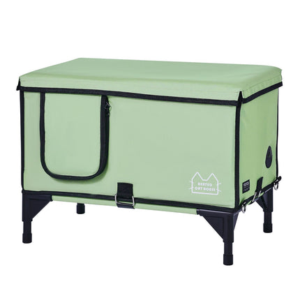 Heated Cat House, Elevated Waterproof with Timer, Large