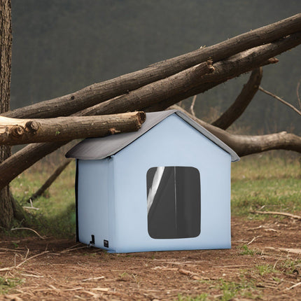 Heated Cat House, Outdoor Timer Shelter with Heated Pad, Small
