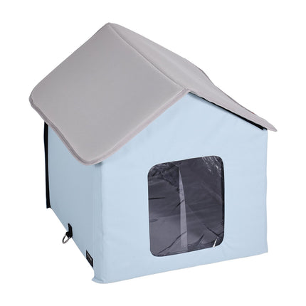 Heated Cat House, Outdoor Timer Shelter with Heated Pad, Small