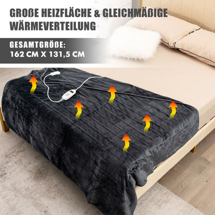 Heated Electric Throw Blanket, 9 Heat Settings, 9h Timer