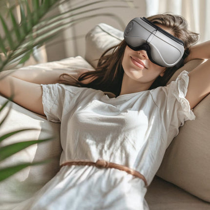 Heated Eye Massager Mask, 5 Modes, Bluetooth, Foldable
