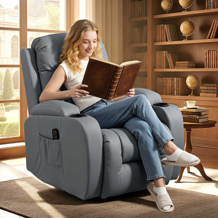 Heated Massage Recliner Chair with Swivel & Rocking