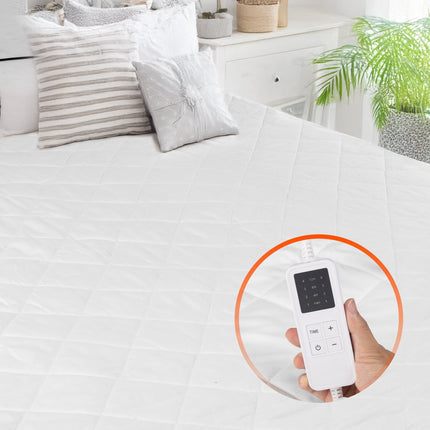Heated Mattress Pad 150 x 80 cm, 60W, 4 Heat Settings, 12H Timer