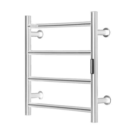 Heated Towel Rack, Wall Mounted 4-Bar, Timer, IPX5