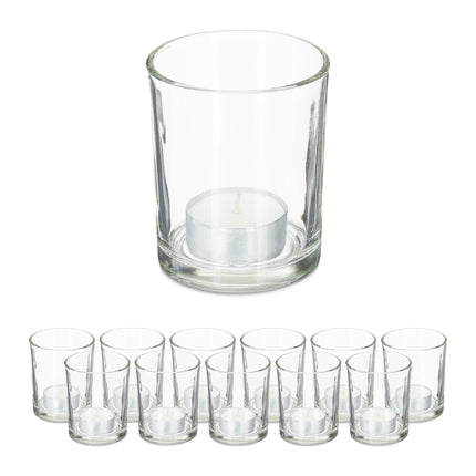 Heat light holder transparent set of 12