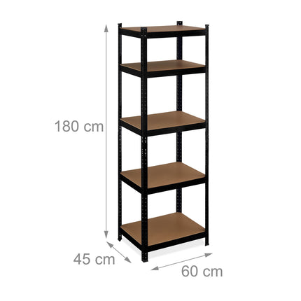 Heavy-Duty 5-Level Steel Shelving Unit
