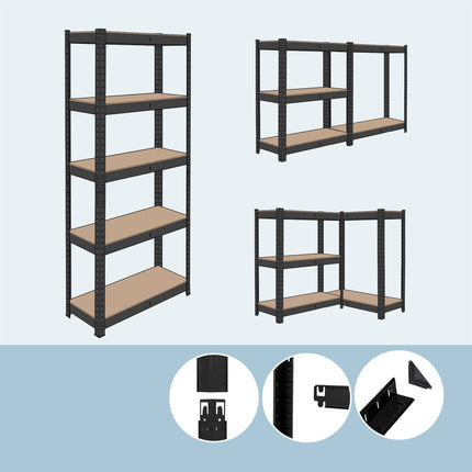 Heavy-Duty 5-Shelf Rack for Garage or Pantry
