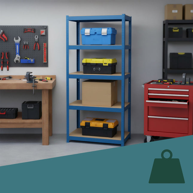 Heavy-Duty Adjustable Shelving Unit, 180x60x30 cm