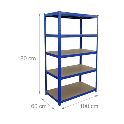 Heavy-Duty Adjustable Storage Shelf, 180x100x60 cm