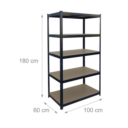 Heavy-Duty Adjustable Storage Shelf 180x100x60 cm