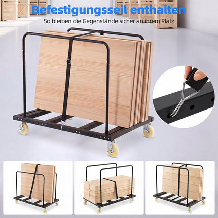Heavy Duty Folding Table Cart with Lockable Wheels