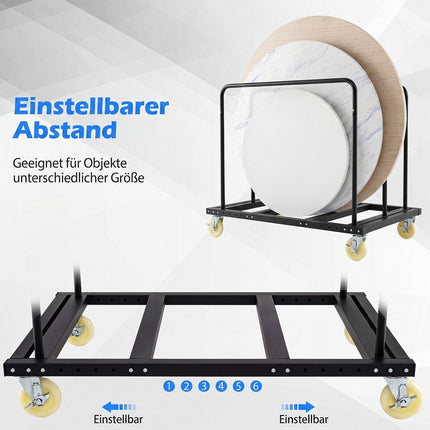 Heavy Duty Folding Table Cart with Lockable Wheels