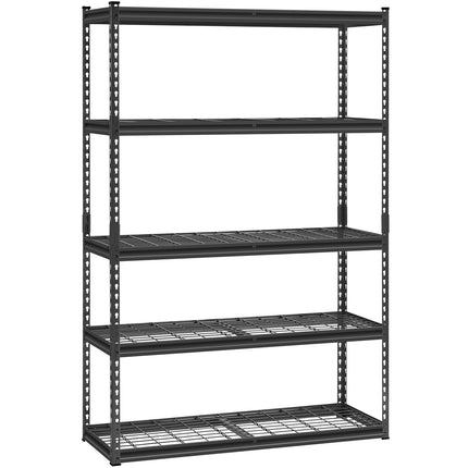 Heavy Duty Garage Shelving, 5-Tier 2500 Lb, Black