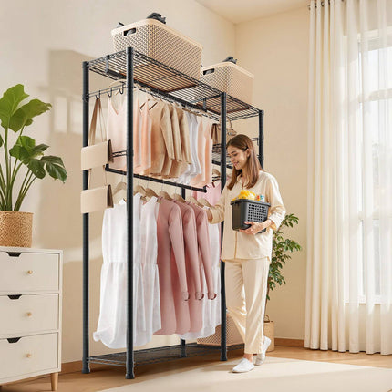 Heavy-Duty Garment Rack, 6-Tier, 3 Rods, 363 kg