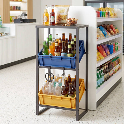 Heavy-Duty Metal Beer Storage Rack, 3-Tier, Adjustable Shelves