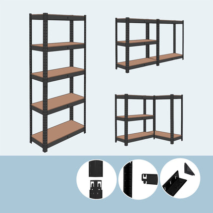 Heavy-Duty Metal Shelving Unit, 5-Tier, 500 kg Capacity