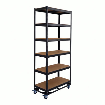 Heavy-Duty Steel Mobile Shelving, Adjustable, Locking Castors