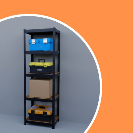 Heavy-Duty Steel Shelf 180x60x30 cm, Adjustable Shelves