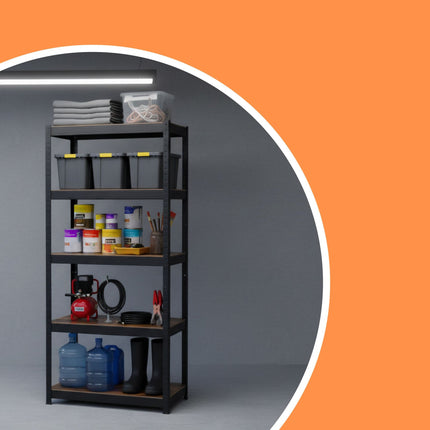 Heavy-Duty Steel Shelving Unit, Adjustable, 180x60x30 cm
