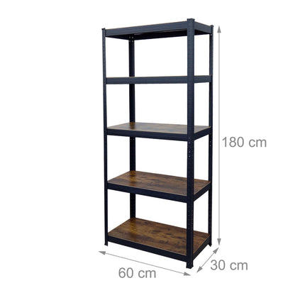 Heavy-Duty Steel Shelving Unit, Adjustable, 180x60x30 cm
