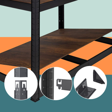 Heavy-Duty Steel Shelving Unit, Adjustable, 180x60x30 cm