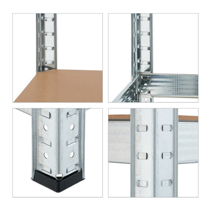 Heavy-Duty Steel Storage Racks, Adjustable Shelves