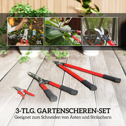 3-Piece Garden Tool Set with Rust-Resistant Blades