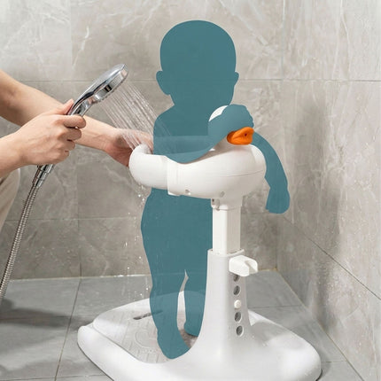 Height-Adjustable Baby Bath Stand with Shower Head Holder