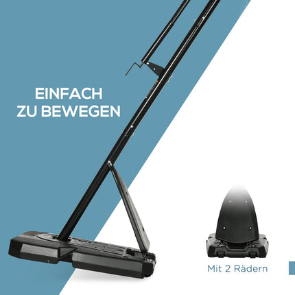 Adjustable steel basketball stand, 293-350 cm, with wheels