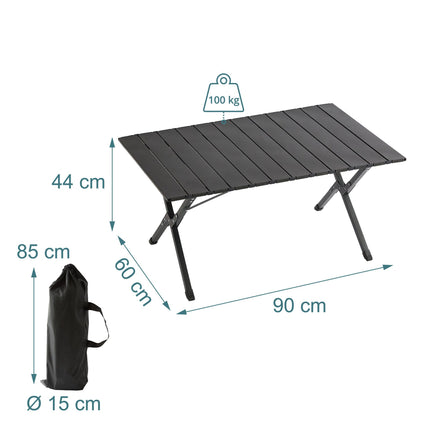 Folding Camping Table, Steel, Weatherproof