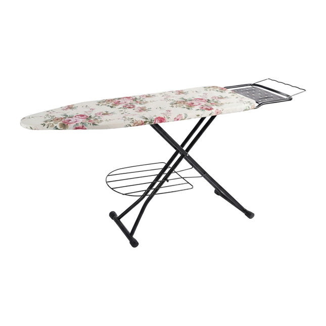 Height-Adjustable Ironing Board with Iron Rest, 110x33 cm