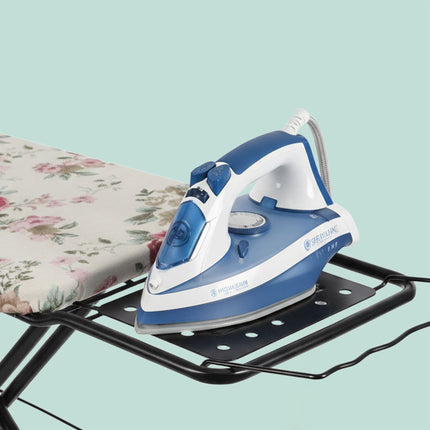 Height-Adjustable Ironing Board with Iron Rest, 110x33 cm