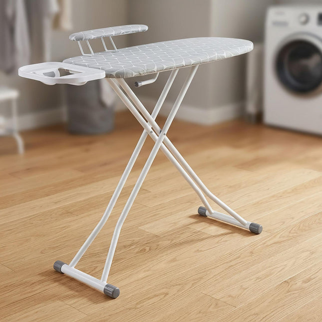 Height-Adjustable Ironing Board with Sleeve Attachment