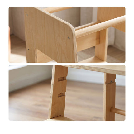 Height-Adjustable Toddler Learning Tower, Natural Wood