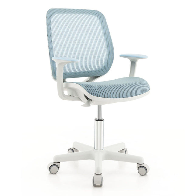 Height-adjustable children's swivel chair with seat brake, ergonomic desk chair, office chair, blue