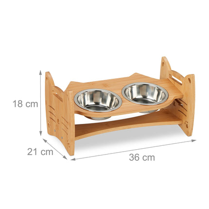 Height-adjustable feeding station for cats